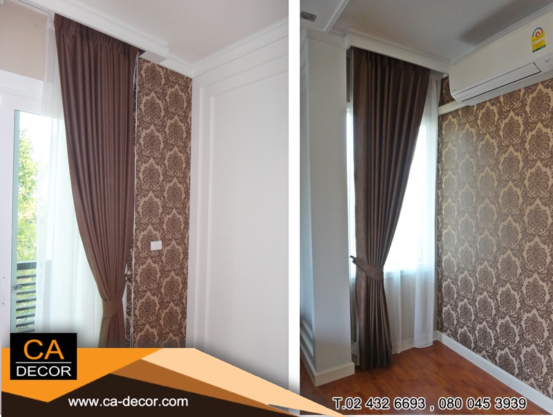 ผ้าม่านจับจีบ Peach curtain_32