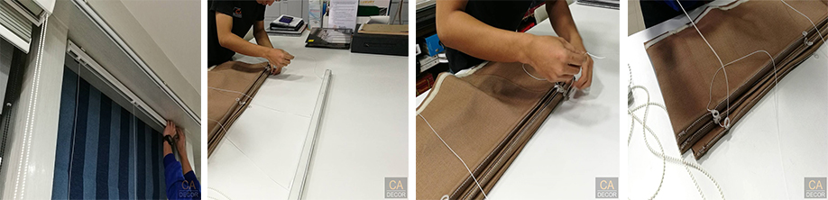 ผูกเชือกม่านพับ