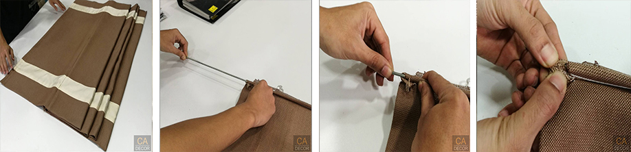 ใส่เหล็กเส้นม่านพับ