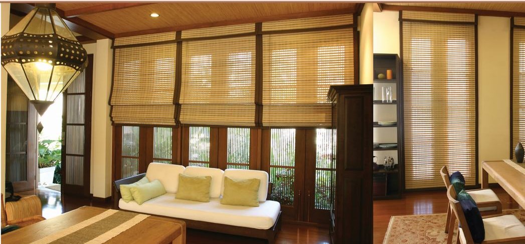 มู่ลี่ไม้ไผ่ แบบพับ