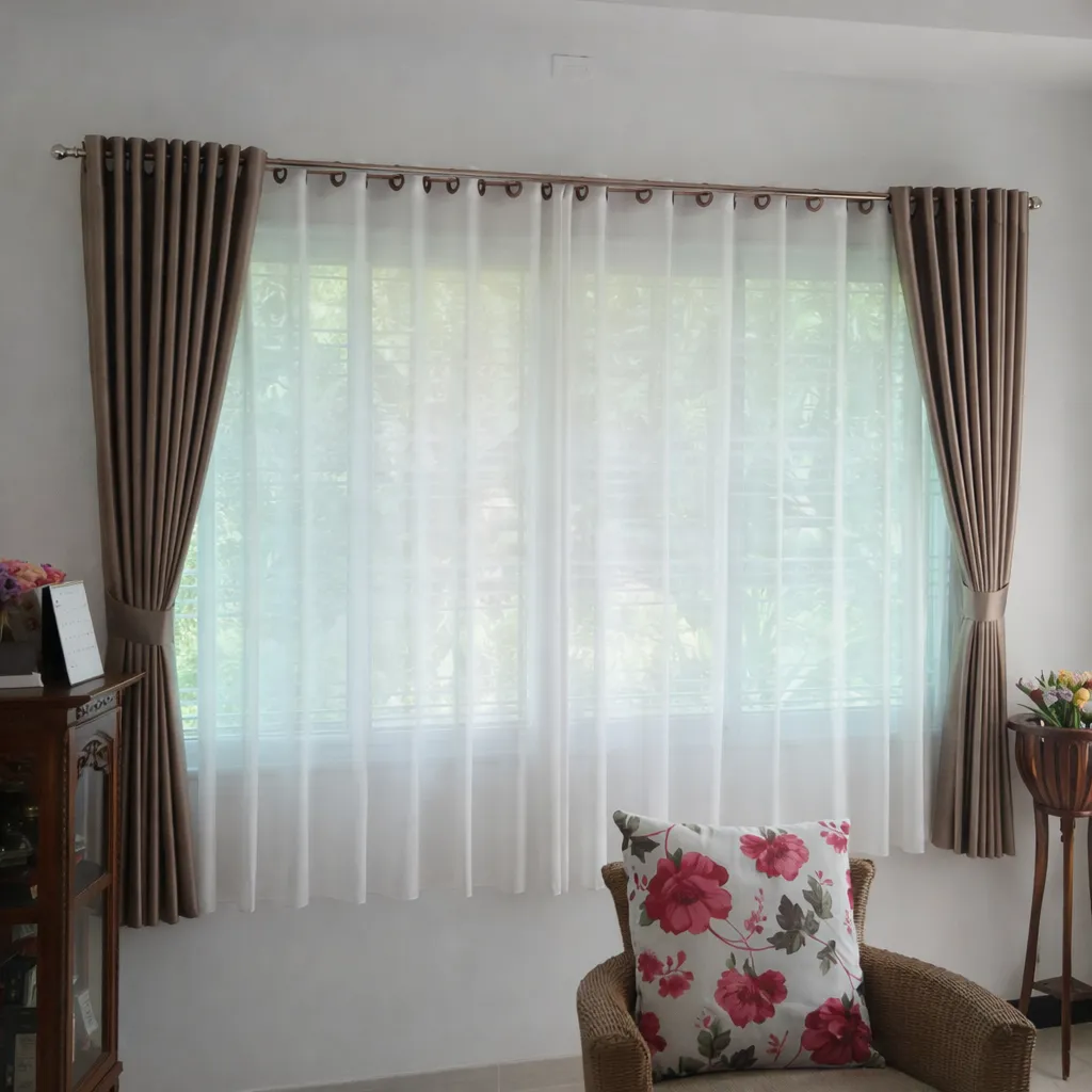 ผ้าม่านตาไก่-ห้องนั่งเล่นกับแสงธรรมชาติในตอนกลางวัน