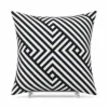 หมอนอิงลายเส้นกราฟิก ขาว-ดำ รหัส MO-006 ดีไซน์โมเดิร์นคลาสสิก CA.DECOR