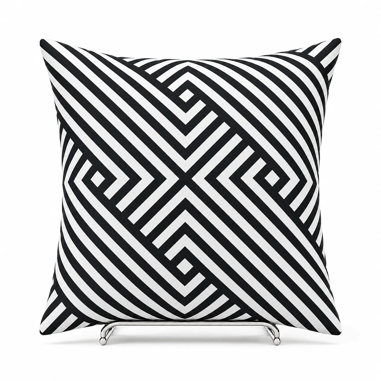 หมอนอิงลายเส้นกราฟิก ขาว-ดำ รหัส MO-006 ดีไซน์โมเดิร์นคลาสสิก CA.DECOR