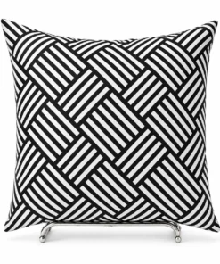 หมอนอิงลายขัดโมเดิร์น ขาว-ดำ รหัส MO-007 สำหรับตกแต่งบ้าน CA.DECOR