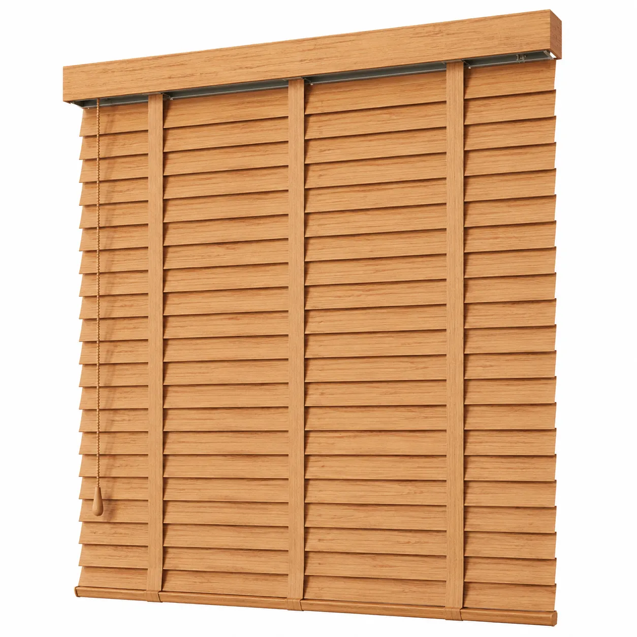 มู่ลี่ไม้โฟมวูด PS-06 สีไม้สัก มู่ลี่ไม้สังเคราะห์กันน้ำ CA Decor