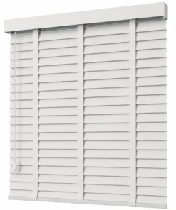 มู่ลี่ไม้โฟมวูด PS-07 สีขาว มู่ลี่ไม้สังเคราะห์กันน้ำ CA Decor
