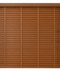 มู่ลี่ไม้รามิน RM-04 สีน้ำตาลธรรมชาติ สั่งตัดตามขนาด